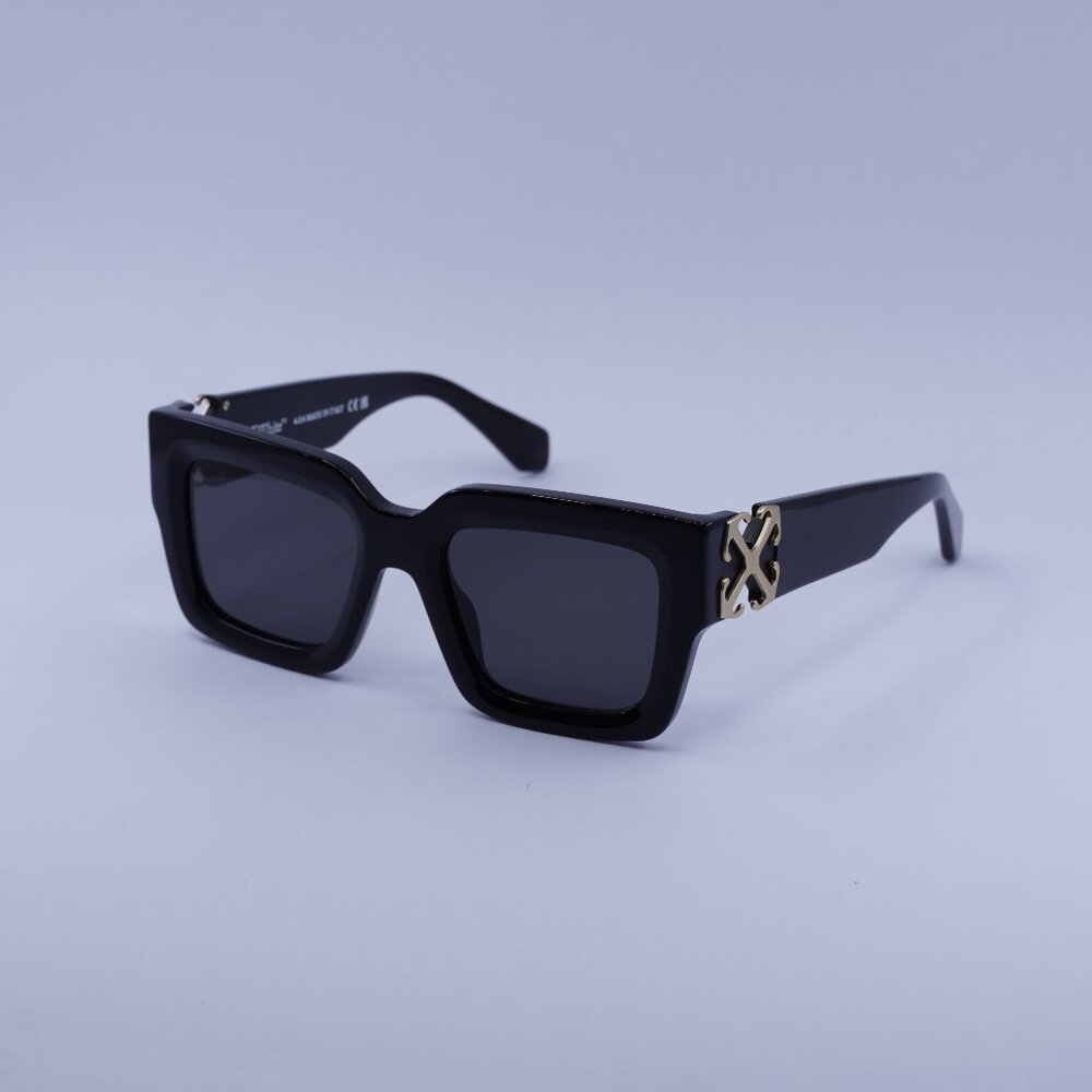 Off-White OERI14D MYSTIC 1007 Sunglasses Black Square Frame, Grey Lenses